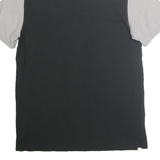 CALVIN KLEIN Mens Grey & White & Black Colourblock Short Sleeve Polo Shirt M