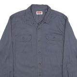 WRANGLER Mens Blue Long Sleeve Shirt L Cotton Blend Button Front Casual Workwear