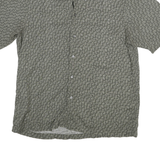 CLAIBORNE Mens Grey Button Jacket M Polyester Blend Geometric Pattern Casual