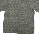 CLAIBORNE Mens Grey Button Jacket M Polyester Blend Geometric Pattern Casual