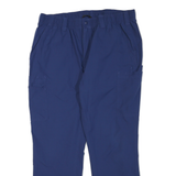 CARHARTT Womens Polyester Blend Blue Regular Fit Straight Trousers W36 L28