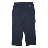 DICKIES Mens Cotton Blend Navy Relaxed Straight Trousers W34 L29 Workwear