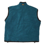 REI Mens Blue Black Polyester Blend Fleece Vest L Zip Outdoor Casual Jacket