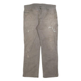 DICKIES Mens Brown Relaxed Straight Denim Cotton Blend Medium W36 L32 Workwear