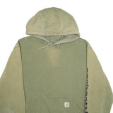 CARHARTT Mens Green & Beige Hoodie L Cotton Blend Casual Sweatshirt
