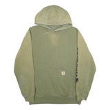 CARHARTT Mens Green & Beige Hoodie L Cotton Blend Casual Sweatshirt