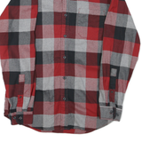EDDIE BAUER Mens Red Black Grey Check Shirt S Classic Fit Cotton Casual