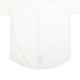 NAUTICA Mens White Cotton Blend Short Sleeve Button Shirt L Casual Classic
