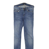 MAJE Womens Regular Blue Skinny Denim Light W28 L32 Zip Cotton Blend Jeans