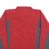 BERGHAUS Mens Red & Grey Polyester Pullover Plain 1/4 Zip Jumper S Outdoor