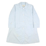 AQUASCUTUM Womens Light Blue Rayon Button Jacket M Plain Classic Coat
