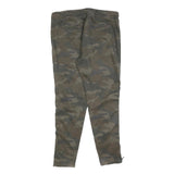 BLACK SQUAD Mens Cotton Blend Green Camouflage Slim Tapered Trousers W34 L30