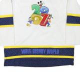 DISNEY Mens White Blue Yellow Disney 2007 Graphic T-Shirt 2XL Long Sleeve V-Neck