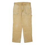 DICKIES Mens Jeans Beige Regular Straight Denim Good Condition W34 L30 Workwear