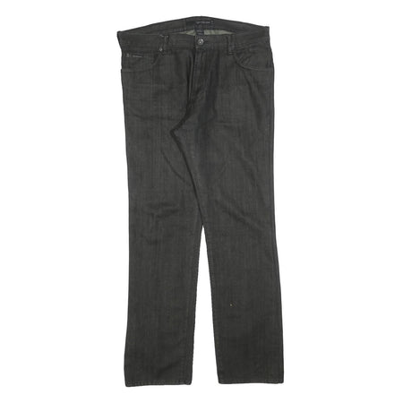 CALVIN KLEIN JEANS Mens Regular Fit Black Denim Jeans W38 L32 Classic Style Zip