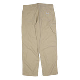 CARHARTT Mens Loose Beige Cotton Blend Zip Trousers W38 L34 Workwear Casual