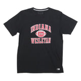 RUSSELL ATHLETIC Mens Black Indiana Wesleyan Graphic T-Shirt M Crew Neck Short