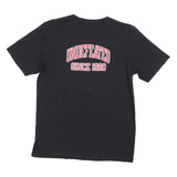 RUSSELL ATHLETIC Mens Black Indiana Wesleyan Graphic T-Shirt M Crew Neck Short