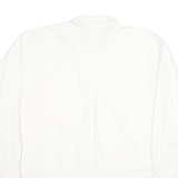 CHAPS Mens White Shirt XL Cotton Blend Button Down Crest Embroidered Pocket