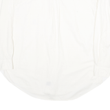 CHAPS Mens White Shirt XL Cotton Blend Button Down Crest Embroidered Pocket