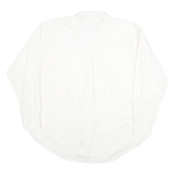 CHAPS Mens White Shirt XL Cotton Blend Button Down Crest Embroidered Pocket