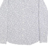 LEVI'S Womens White & Black Printed Shirt M Long Sleeve Cotton Casual