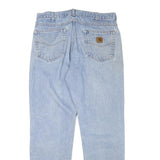 CARHARTT Mens Jeans Blue Regular Straight Denim Light W34 L31 Zip Closure