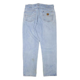 CARHARTT Mens Jeans Blue Regular Straight Denim Light W34 L31 Zip Closure