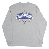 REEBOK Mens Grey NFL AFC Conference Champions Long Sleeve Crew Neck T-Shirt L