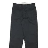 DICKIES Mens Cotton Blend Black Regular Fit Straight Leg Trousers W29 L30