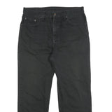 LEVI'S 504 Mens Regular Fit Black Cotton Denim Jeans W34 L27 Classic Zip Closure
