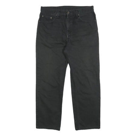 LEVI'S 504 Mens Regular Fit Black Cotton Denim Jeans W34 L27 Classic Zip Closure