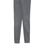LEVI'S Womens Slim Grey Denim Jeans Cotton Blend W24 L30 Zip Comfort Fit