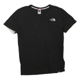 THE NORTH FACE Mens Black V Neck Short Sleeve T-Shirt S Cotton Blend Casual