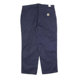 CARHARTT Mens Cotton Blend Navy Blue Regular Straight Trousers W38 L30 Workwear