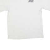 ALL SPORT Mens White Grey Graphic T-Shirt L Short Sleeve Crew Neck Delivery