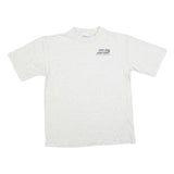 ALL SPORT Mens White Grey Graphic T-Shirt L Short Sleeve Crew Neck Delivery