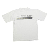 ALL SPORT Mens White Grey Graphic T-Shirt L Short Sleeve Crew Neck Delivery