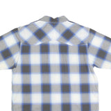 THE NORTH FACE Mens Blue & Grey Check Shirt S Cotton Blend Casual Outdoor