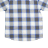 THE NORTH FACE Mens Blue & Grey Check Shirt S Cotton Blend Casual Outdoor