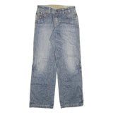 WESTERN SHANE Mens Regular Fit Blue Denim Cotton Blend Jeans W30 L31 Zip Pockets