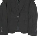 ZARA WOMAN Womens Black Tailored Jacket S Polyester Blend Button Plain Stylish