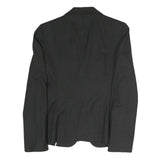 ZARA WOMAN Womens Black Tailored Jacket S Polyester Blend Button Plain Stylish