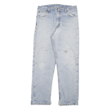 CARHARTT Mens Jeans Blue Regular Straight Denim Light W31 L32 Workwear Zip