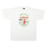THE BEST Mens White World Lst Margarita Graphic T-Shirt L Short Sleeve Crew Neck