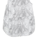 MICHAEL KORS Womens Black & White Printed Sleeveless Zip Top M Stylish Women