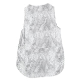 MICHAEL KORS Womens Black & White Printed Sleeveless Zip Top M Stylish Women