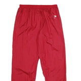PRO PLAYER Mens Joggers Red XL W32 L32 Nylon Regular Tapered Drawstring