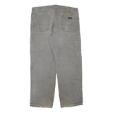 DICKIES Mens Grey Regular Straight Denim Cotton Blend Light W40 L30 Workwear