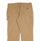 DICKIES Mens Cotton Blend Beige Relaxed Straight Trousers W38 L30 Workwear